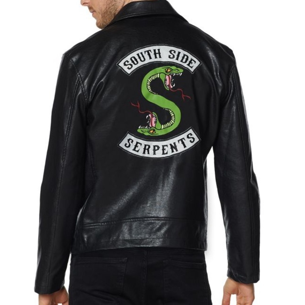 Spirit Archie Comics South Side Serpent Unisex Faux Leather Jacket Sz L